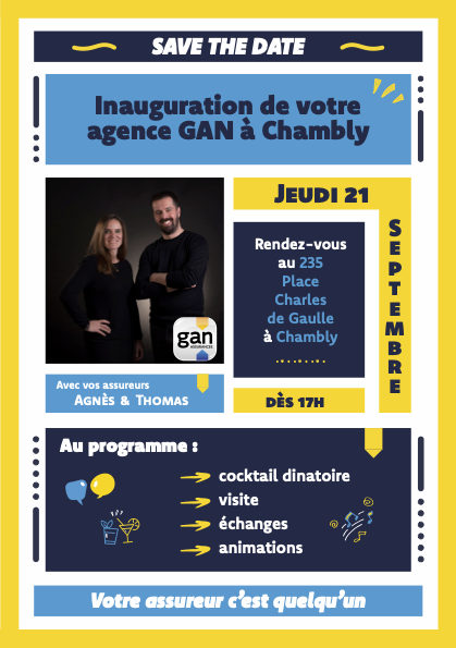 Réalisation 2023 Com' Positive - Invitation inauguration Gan Chambly