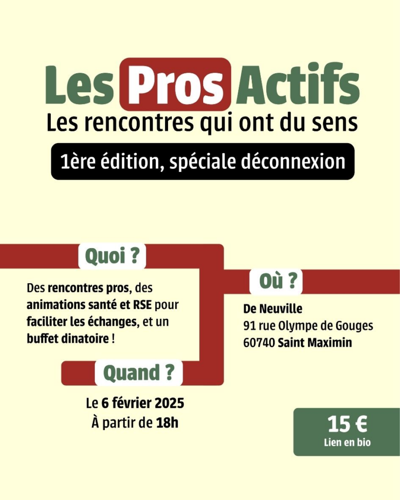 Évènement Les Pros Actifs : spéciale déconnexion