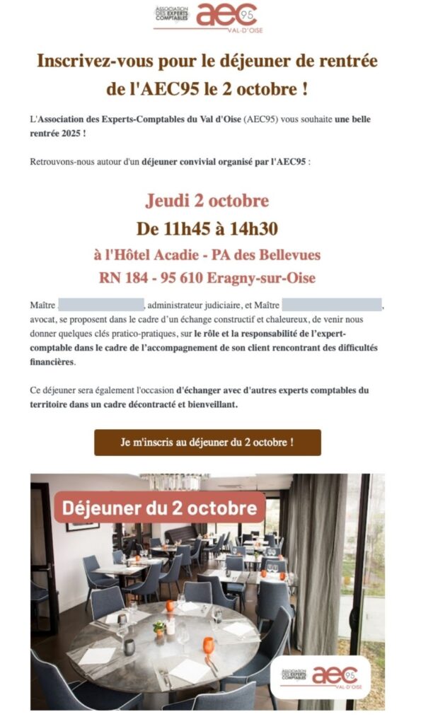 Newsletter AEC95 - Com' Positive - Agence de communication Oise et Val d'Oise