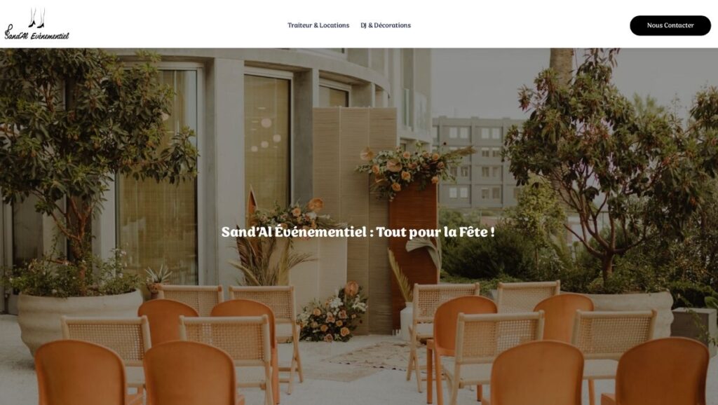 Site Sand'Al Evenementiel - Com' Positive - Agence de communication